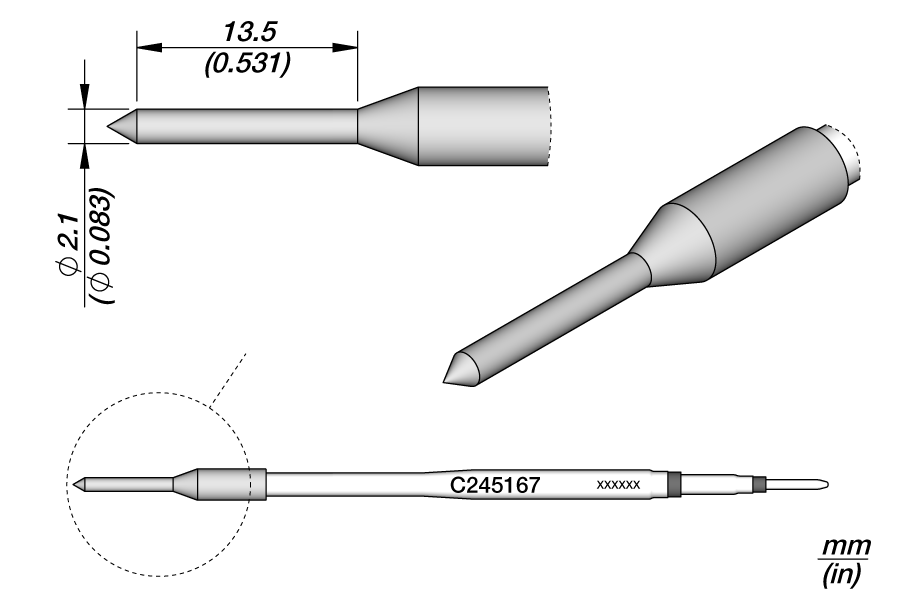 C245167 - Plastic Thermal Hole Punch Cartridge Ø 2.1